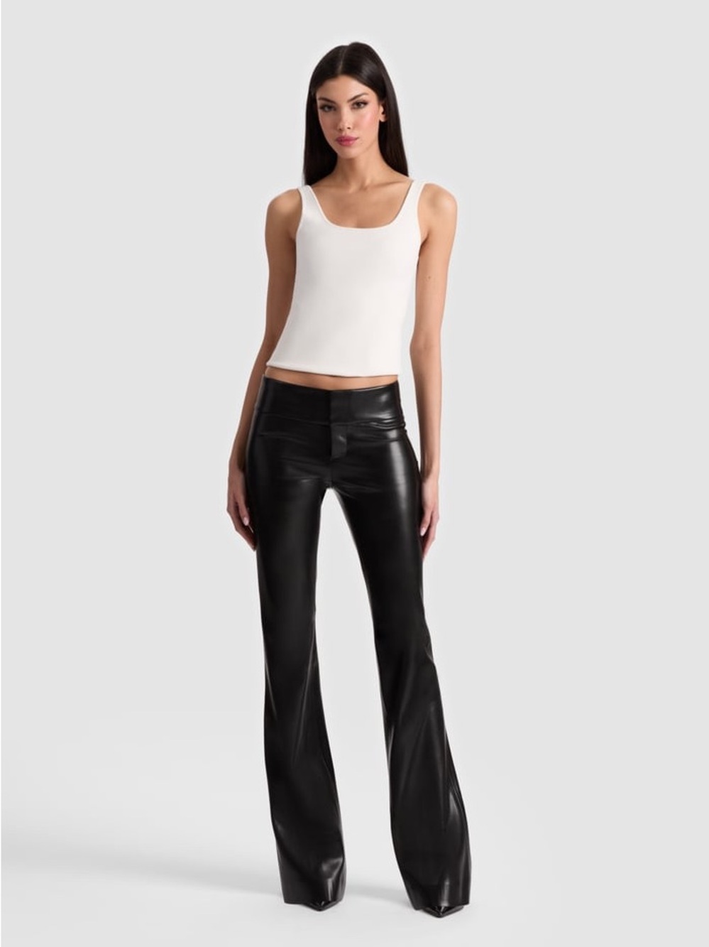 Alice + Olivia “Olivia” Vegan Leather Bootcut Pant 4 - Picture 2 of 13
